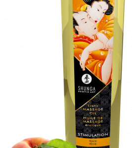 Shunga Stimulation masážny olej broskyňa (240 ml)