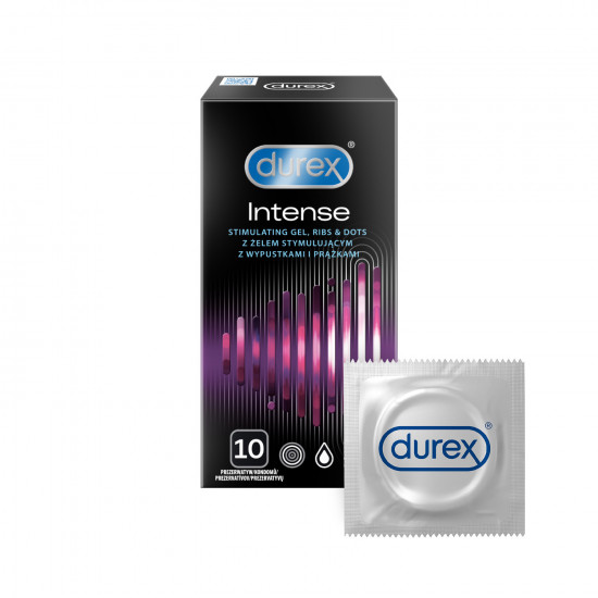 Durex Intense Orgasmic – vrúbkované kondómy (10 ks)