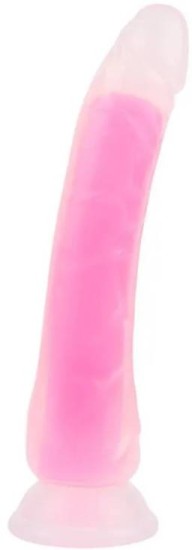 Svietiace dildo s prísavkou Pinky Glow (21