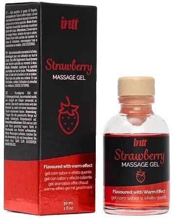 Zbozkávateľný masážny gél Strawberry (30 ml)