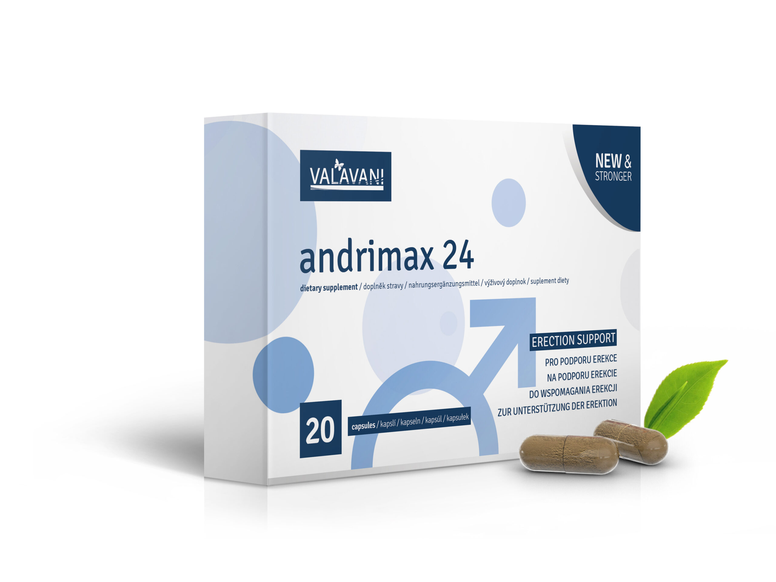 VALAVANI Akcia 20 kapsúl na potenciu Andrimax 24 Varianta produktu: AKCIA 2+1 (60 kapsúl)