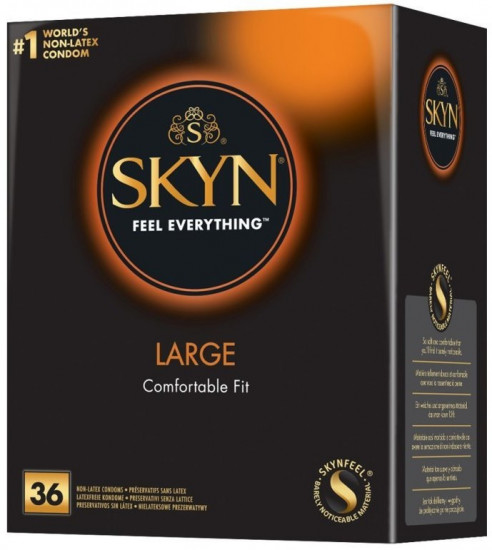 SKYN Large – XL bezlatexové kondómy (36 ks)